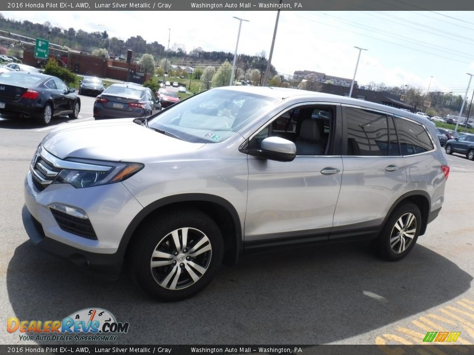 2016 Honda Pilot EX-L AWD Lunar Silver Metallic / Gray Photo #6