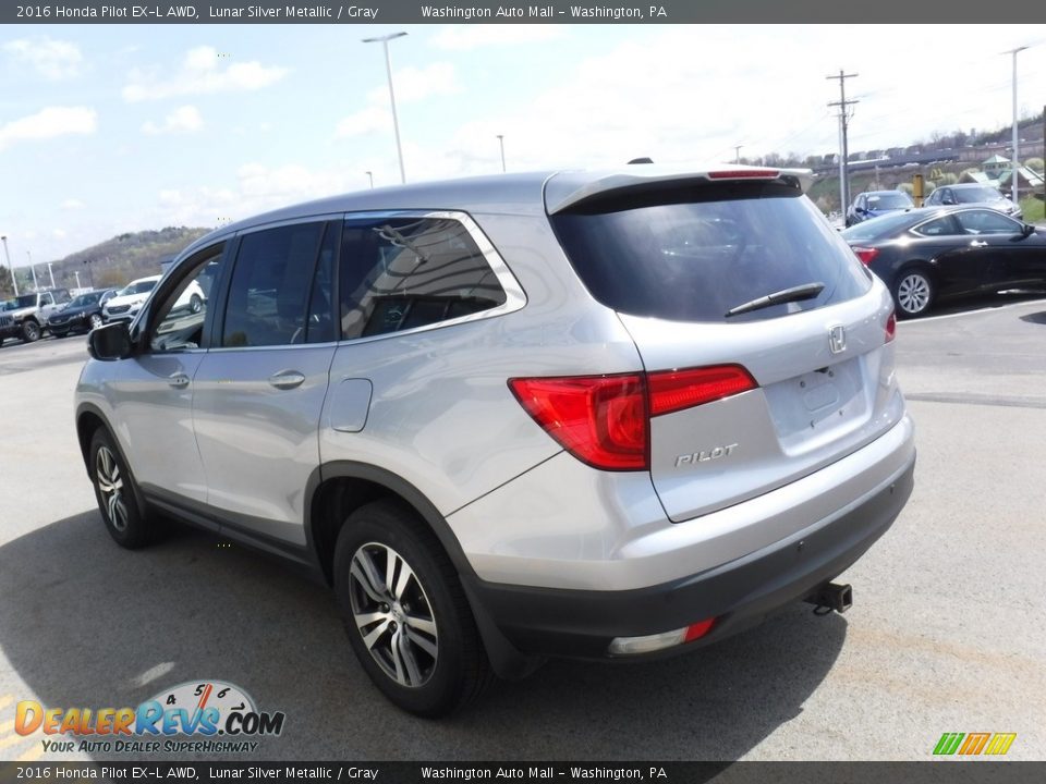 2016 Honda Pilot EX-L AWD Lunar Silver Metallic / Gray Photo #7