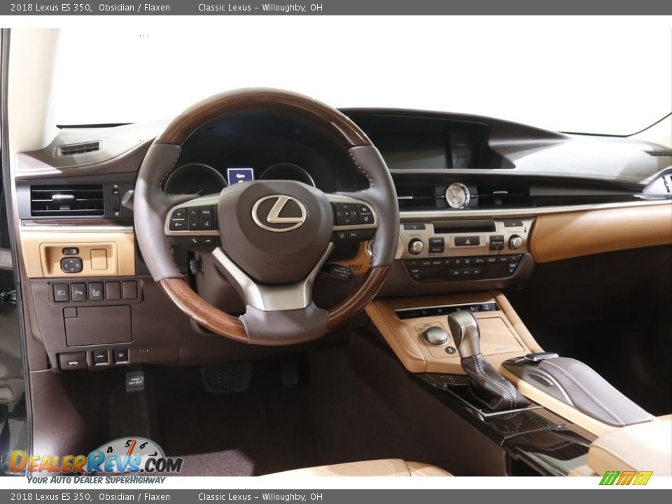 2018 Lexus ES 350 Obsidian / Flaxen Photo #6