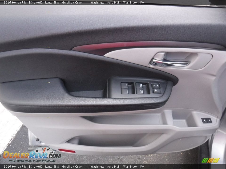 2016 Honda Pilot EX-L AWD Lunar Silver Metallic / Gray Photo #12