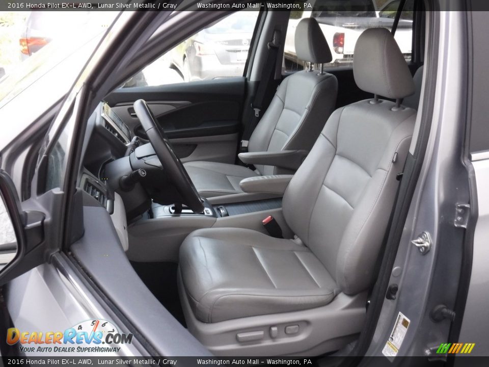 2016 Honda Pilot EX-L AWD Lunar Silver Metallic / Gray Photo #16