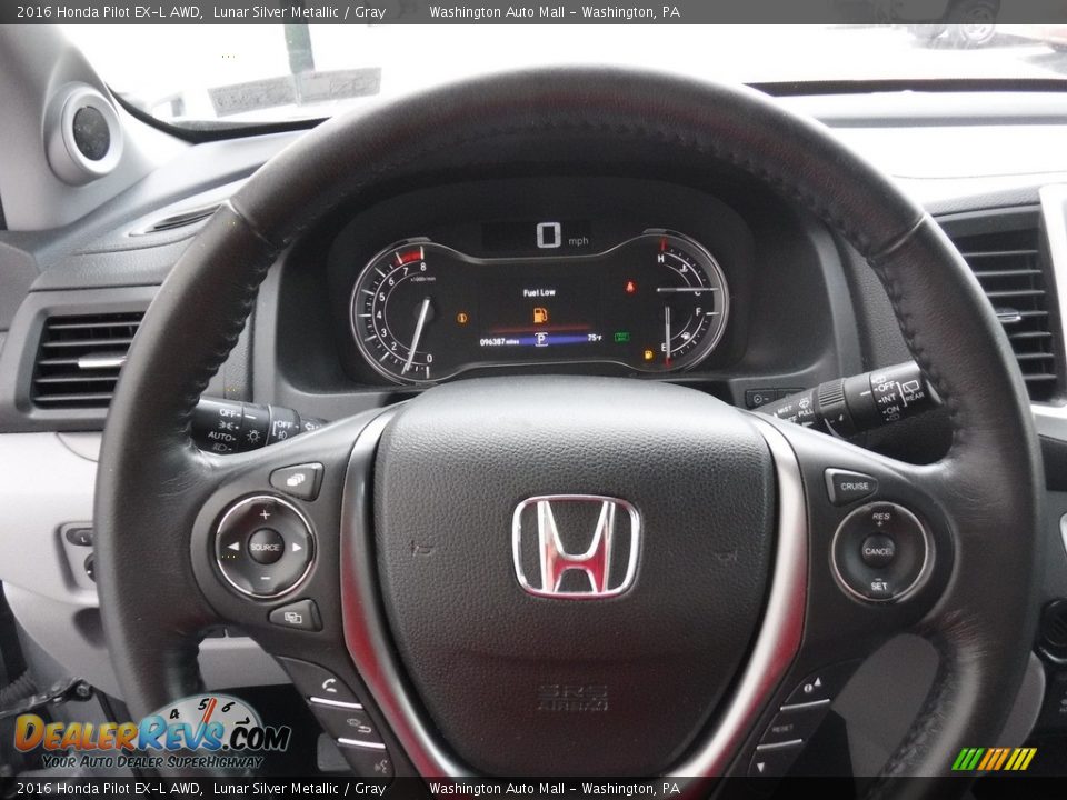 2016 Honda Pilot EX-L AWD Lunar Silver Metallic / Gray Photo #21