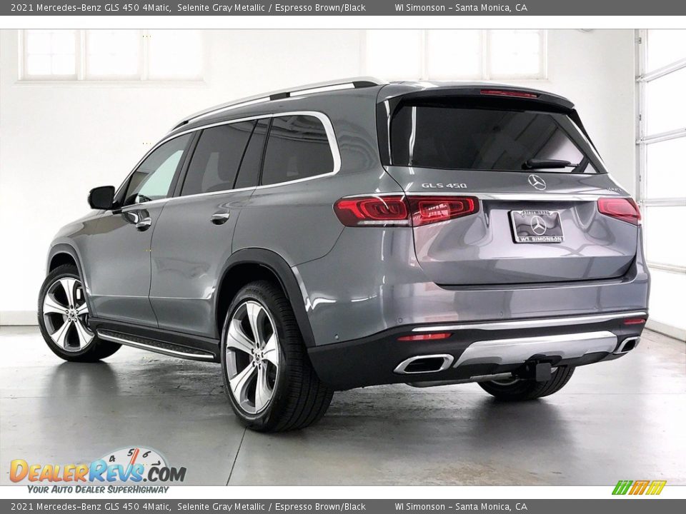 2021 Mercedes-Benz GLS 450 4Matic Selenite Gray Metallic / Espresso Brown/Black Photo #2