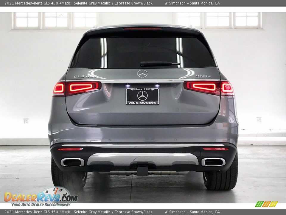 2021 Mercedes-Benz GLS 450 4Matic Selenite Gray Metallic / Espresso Brown/Black Photo #3