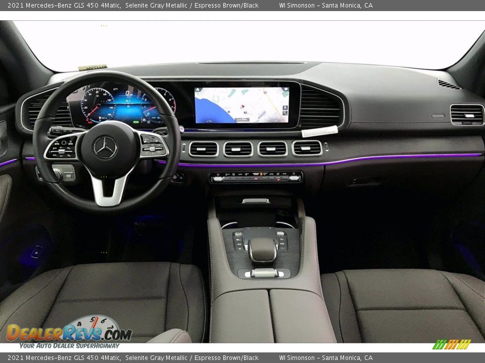 2021 Mercedes-Benz GLS 450 4Matic Selenite Gray Metallic / Espresso Brown/Black Photo #6