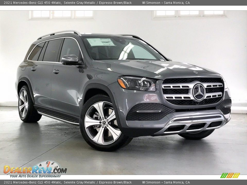 2021 Mercedes-Benz GLS 450 4Matic Selenite Gray Metallic / Espresso Brown/Black Photo #12