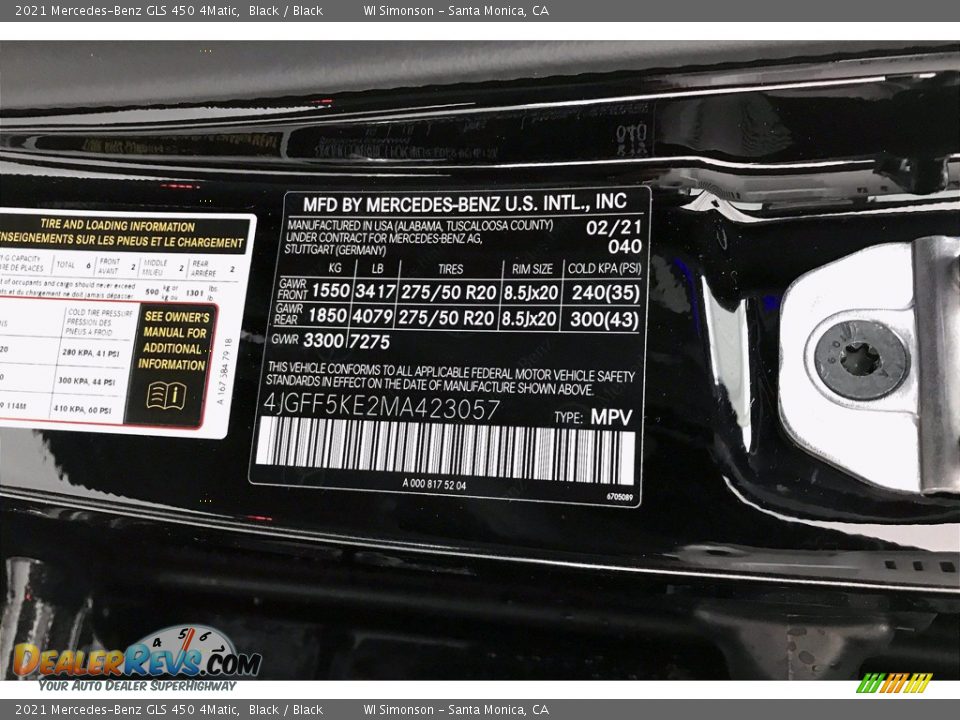 2021 Mercedes-Benz GLS 450 4Matic Black / Black Photo #11