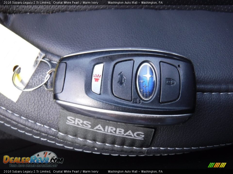 2016 Subaru Legacy 2.5i Limited Crystal White Pearl / Warm Ivory Photo #31