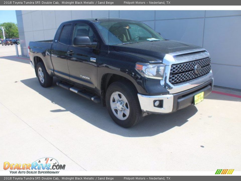 2018 Toyota Tundra SR5 Double Cab Midnight Black Metallic / Sand Beige Photo #2