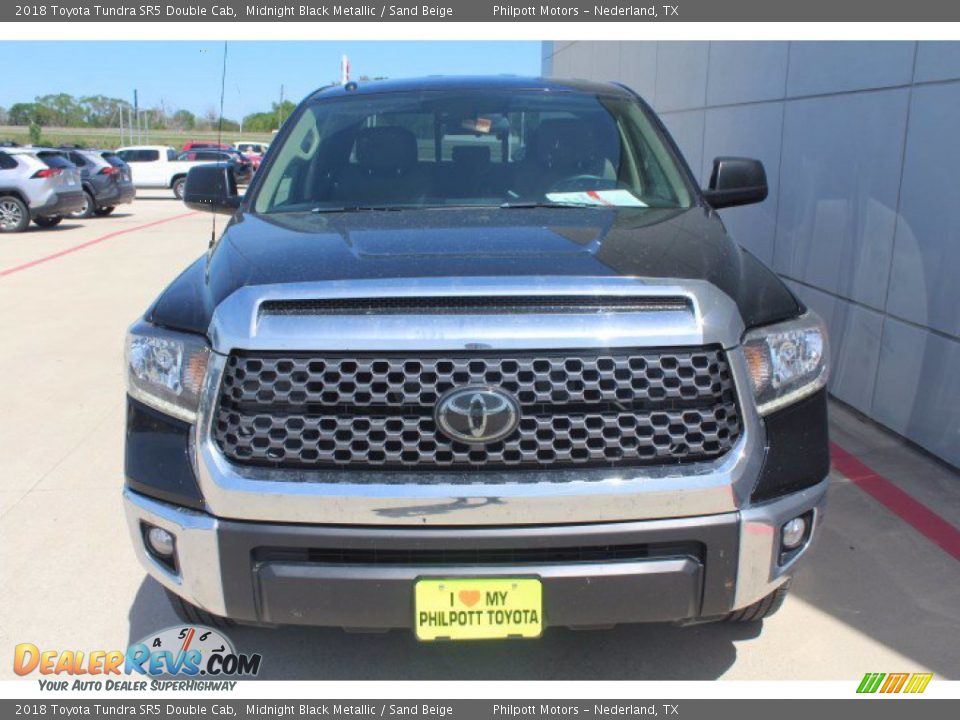 2018 Toyota Tundra SR5 Double Cab Midnight Black Metallic / Sand Beige Photo #4