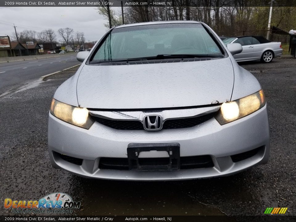 2009 Honda Civic EX Sedan Alabaster Silver Metallic / Gray Photo #8