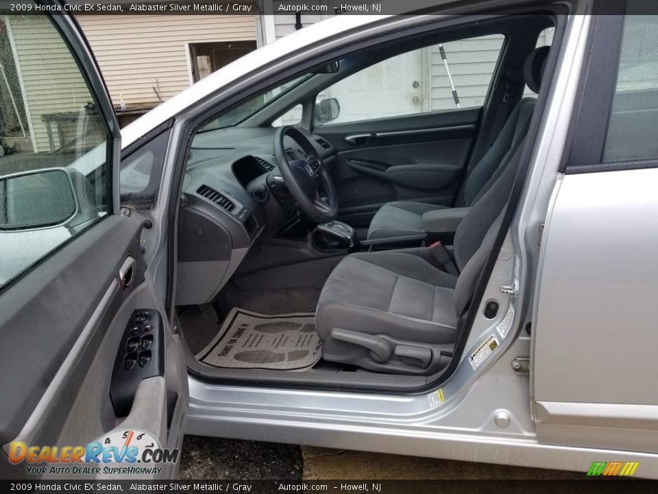 2009 Honda Civic EX Sedan Alabaster Silver Metallic / Gray Photo #9