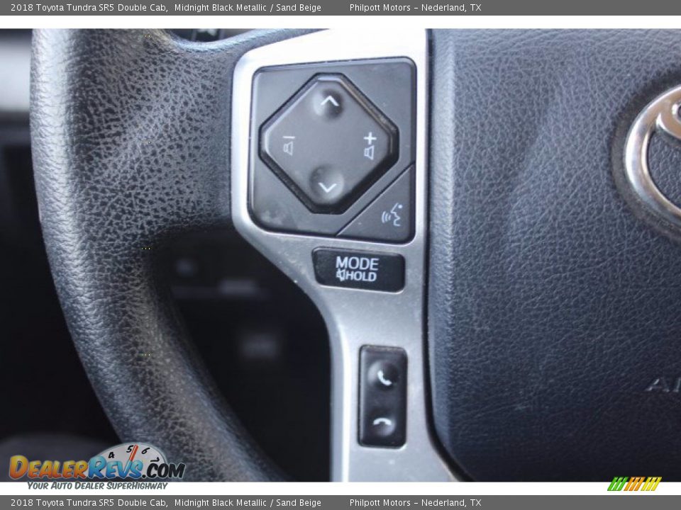 2018 Toyota Tundra SR5 Double Cab Midnight Black Metallic / Sand Beige Photo #14