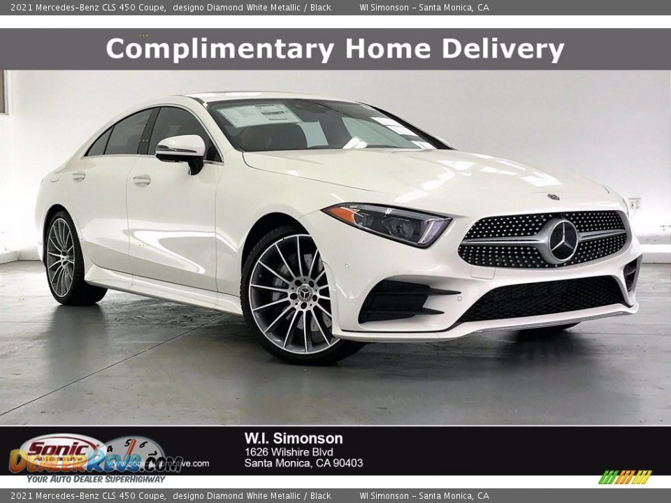 2021 Mercedes-Benz CLS 450 Coupe designo Diamond White Metallic / Black Photo #1