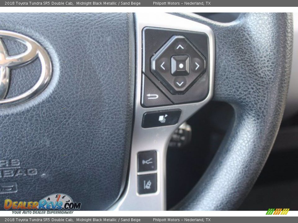 2018 Toyota Tundra SR5 Double Cab Midnight Black Metallic / Sand Beige Photo #15