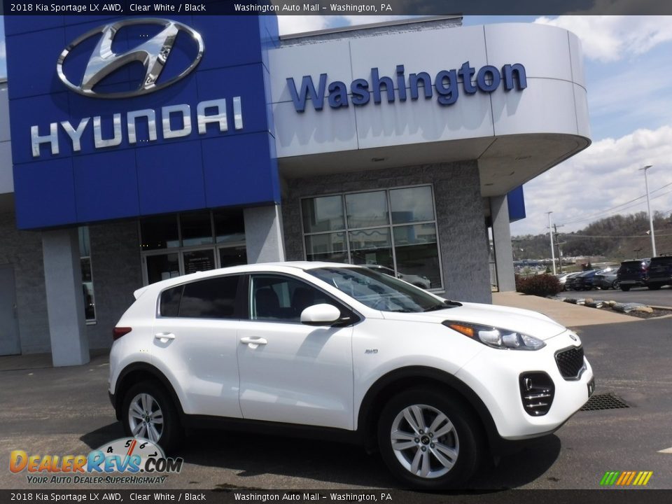 2018 Kia Sportage LX AWD Clear White / Black Photo #2