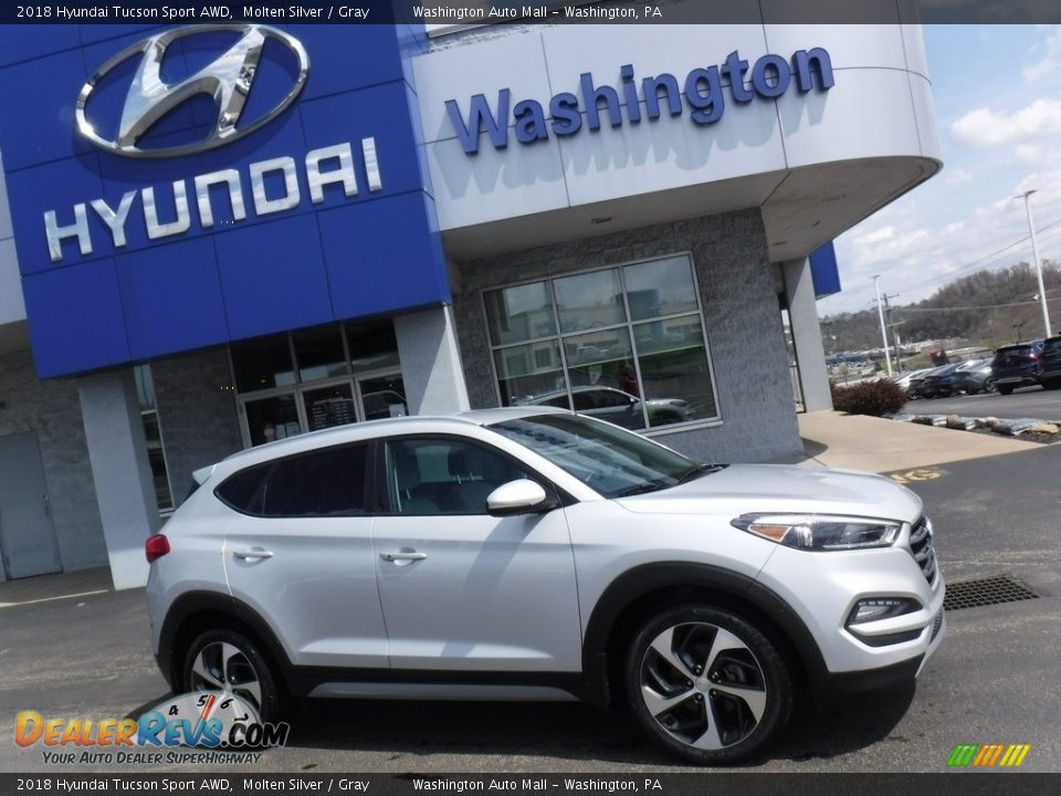 2018 Hyundai Tucson Sport AWD Molten Silver / Gray Photo #2