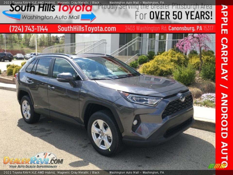 2021 Toyota RAV4 XLE AWD Hybrid Magnetic Gray Metallic / Black Photo #1