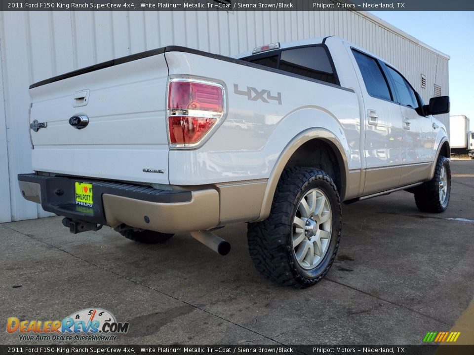 2011 Ford F150 King Ranch SuperCrew 4x4 White Platinum Metallic Tri-Coat / Sienna Brown/Black Photo #3