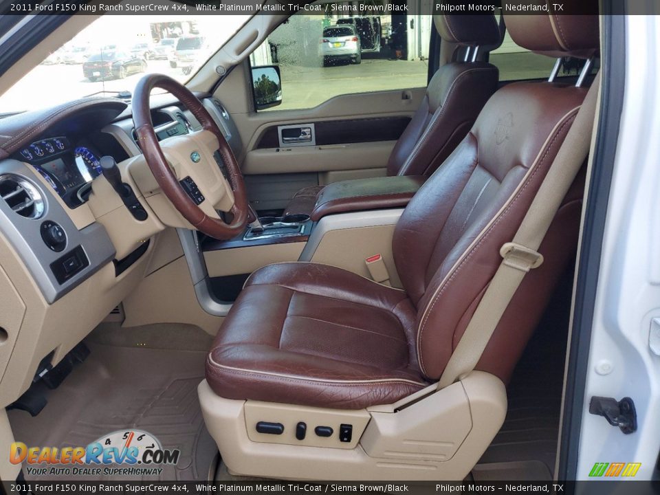 2011 Ford F150 King Ranch SuperCrew 4x4 White Platinum Metallic Tri-Coat / Sienna Brown/Black Photo #4