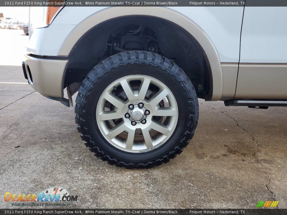 2011 Ford F150 King Ranch SuperCrew 4x4 White Platinum Metallic Tri-Coat / Sienna Brown/Black Photo #10