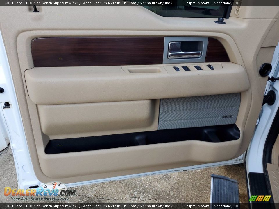 2011 Ford F150 King Ranch SuperCrew 4x4 White Platinum Metallic Tri-Coat / Sienna Brown/Black Photo #13