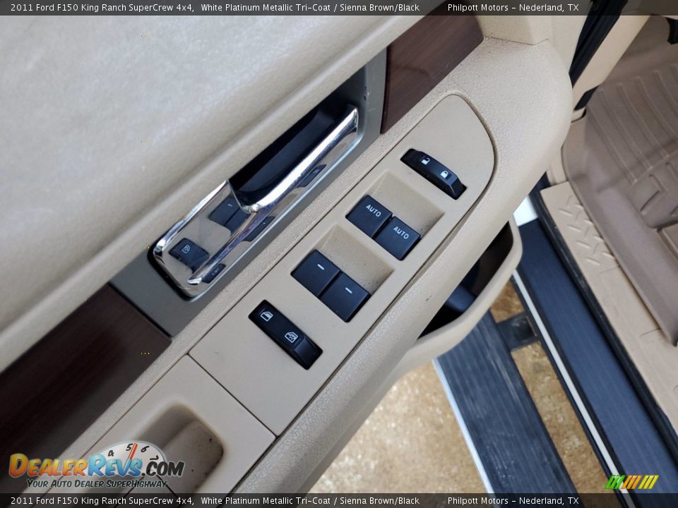 2011 Ford F150 King Ranch SuperCrew 4x4 White Platinum Metallic Tri-Coat / Sienna Brown/Black Photo #14