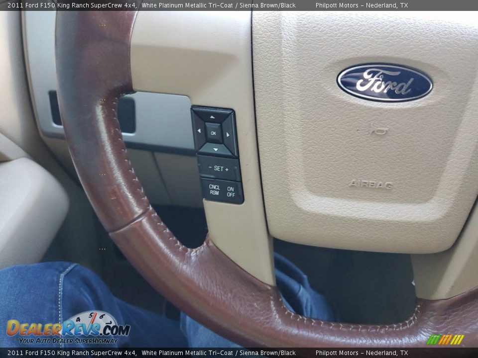 2011 Ford F150 King Ranch SuperCrew 4x4 White Platinum Metallic Tri-Coat / Sienna Brown/Black Photo #16