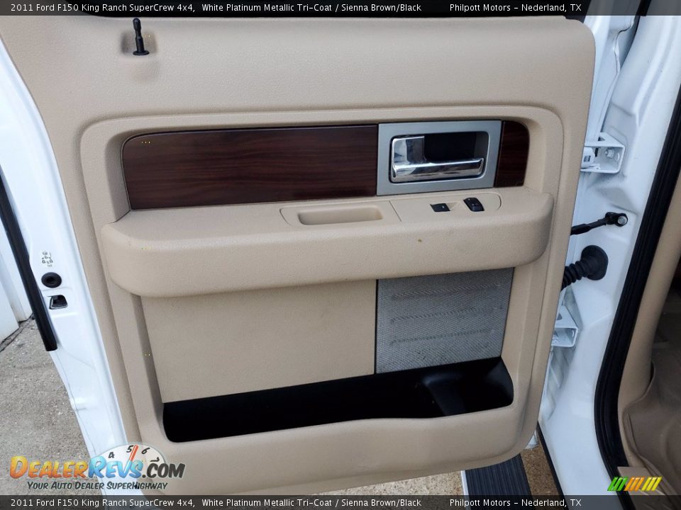 2011 Ford F150 King Ranch SuperCrew 4x4 White Platinum Metallic Tri-Coat / Sienna Brown/Black Photo #22