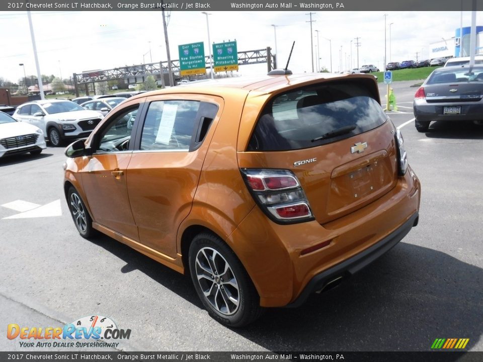 2017 Chevrolet Sonic LT Hatchback Orange Burst Metallic / Jet Black Photo #7