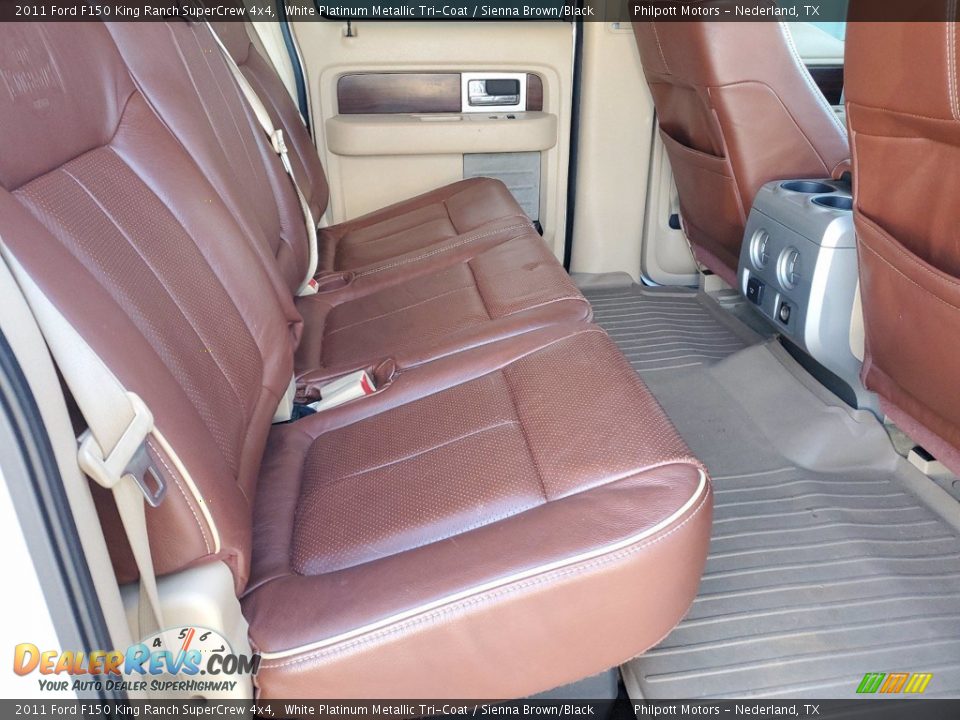 2011 Ford F150 King Ranch SuperCrew 4x4 White Platinum Metallic Tri-Coat / Sienna Brown/Black Photo #25