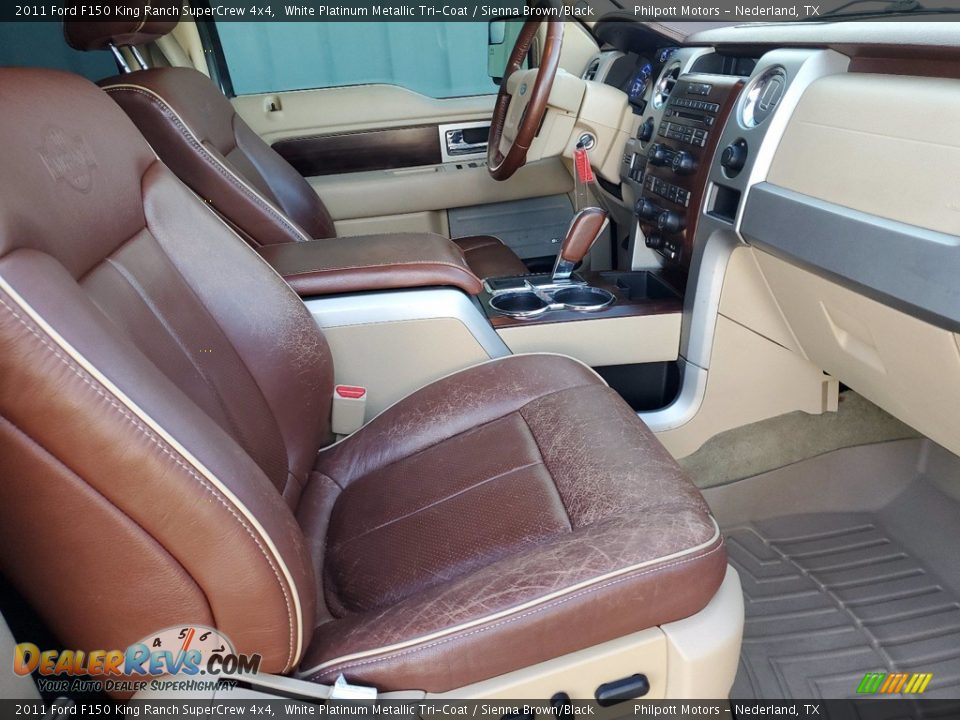 2011 Ford F150 King Ranch SuperCrew 4x4 White Platinum Metallic Tri-Coat / Sienna Brown/Black Photo #27