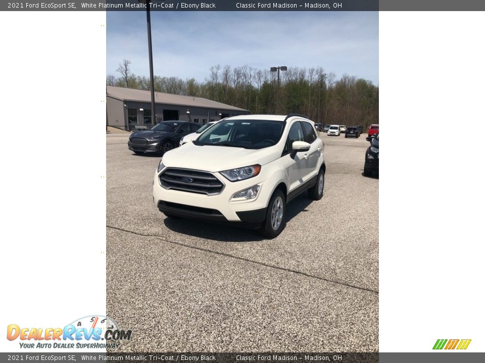 2021 Ford EcoSport SE White Platinum Metallic Tri-Coat / Ebony Black Photo #1