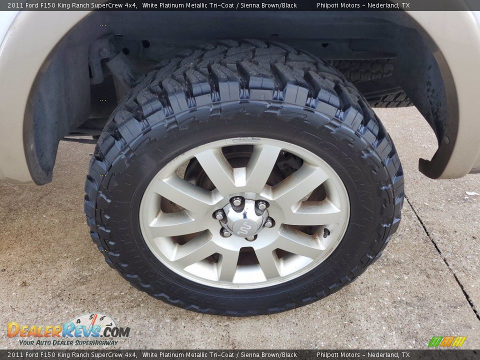 2011 Ford F150 King Ranch SuperCrew 4x4 White Platinum Metallic Tri-Coat / Sienna Brown/Black Photo #29