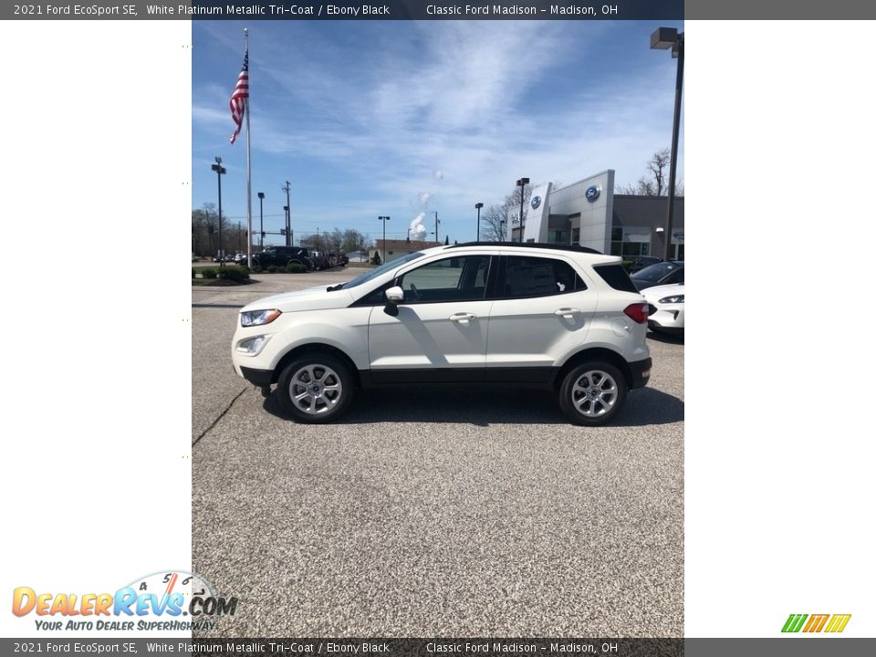 2021 Ford EcoSport SE White Platinum Metallic Tri-Coat / Ebony Black Photo #2