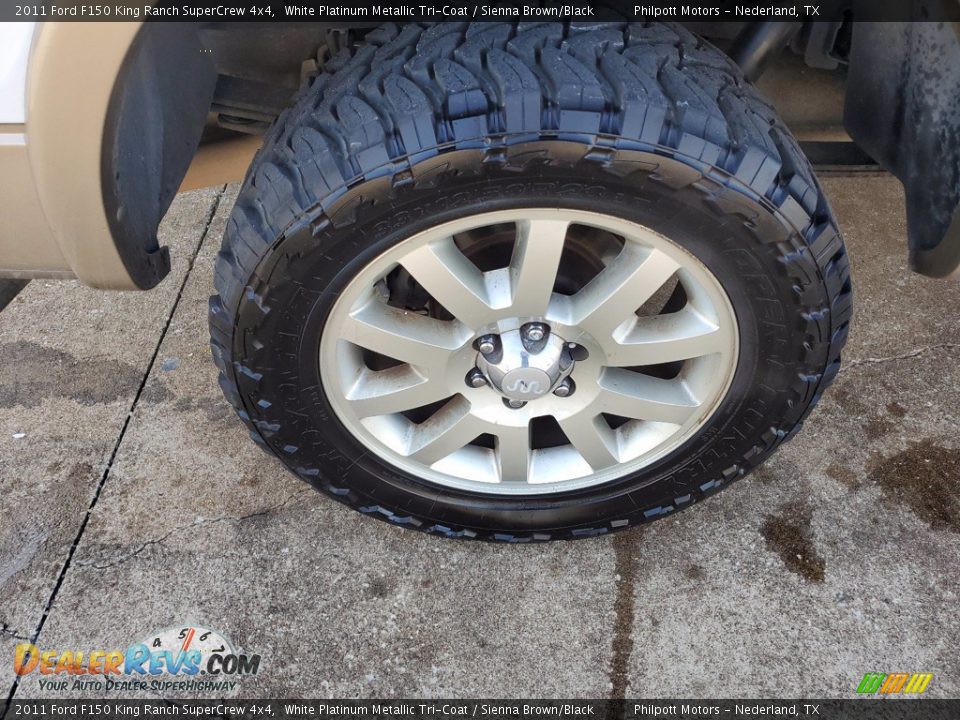 2011 Ford F150 King Ranch SuperCrew 4x4 White Platinum Metallic Tri-Coat / Sienna Brown/Black Photo #30