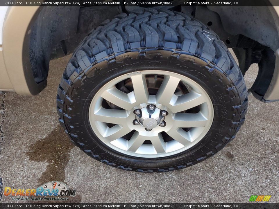 2011 Ford F150 King Ranch SuperCrew 4x4 White Platinum Metallic Tri-Coat / Sienna Brown/Black Photo #31