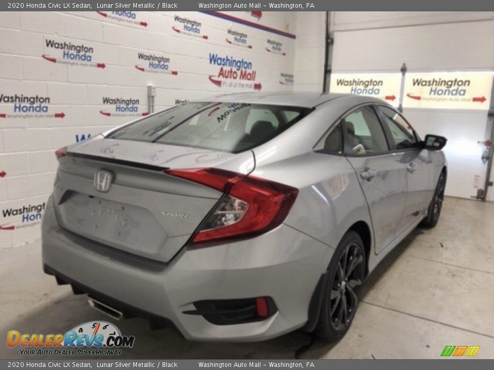 2020 Honda Civic LX Sedan Lunar Silver Metallic / Black Photo #3