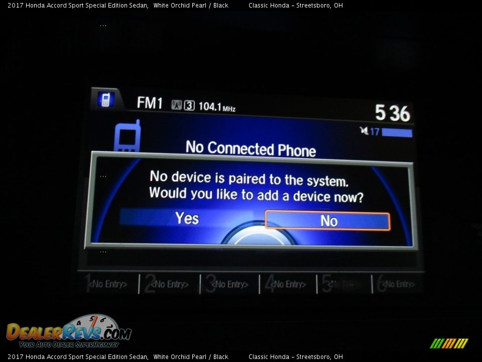 2017 Honda Accord Sport Special Edition Sedan White Orchid Pearl / Black Photo #36