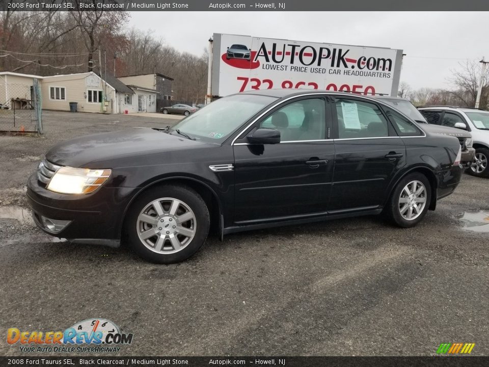 2008 Ford Taurus SEL Black Clearcoat / Medium Light Stone Photo #1