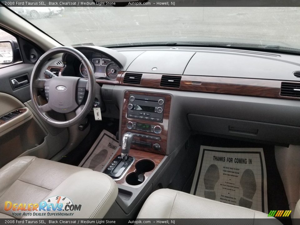 2008 Ford Taurus SEL Black Clearcoat / Medium Light Stone Photo #4