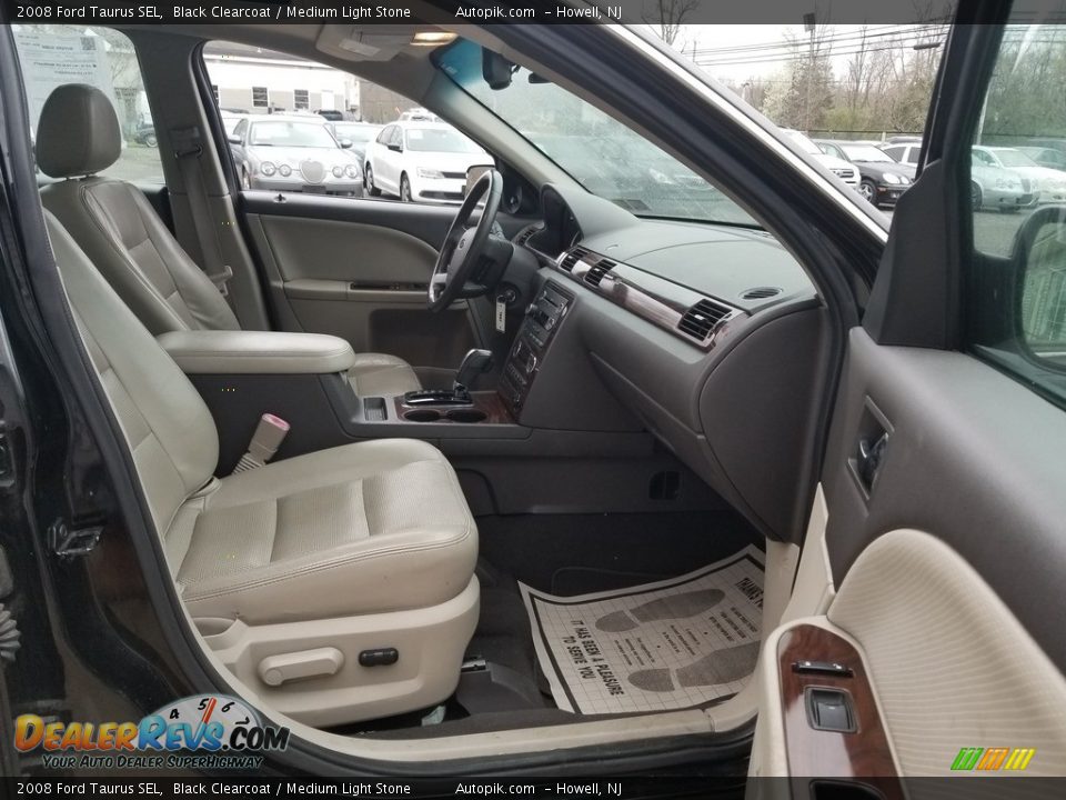 2008 Ford Taurus SEL Black Clearcoat / Medium Light Stone Photo #7