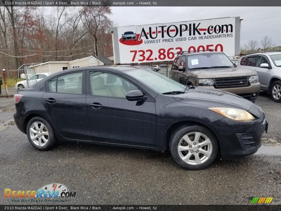 2010 Mazda MAZDA3 i Sport 4 Door Black Mica / Black Photo #1