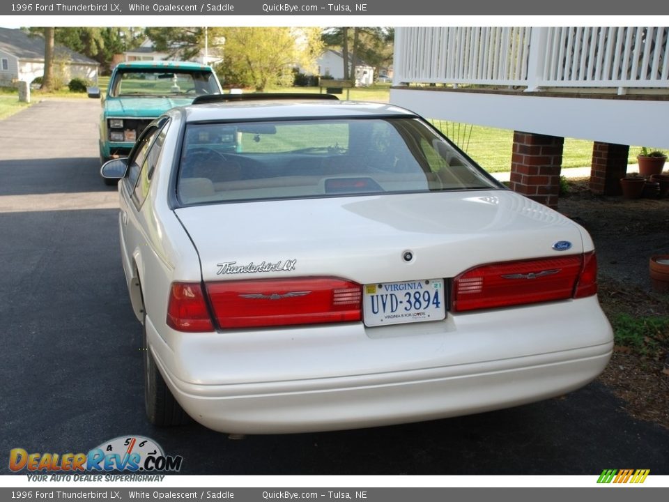 1996 Ford Thunderbird LX White Opalescent / Saddle Photo #3