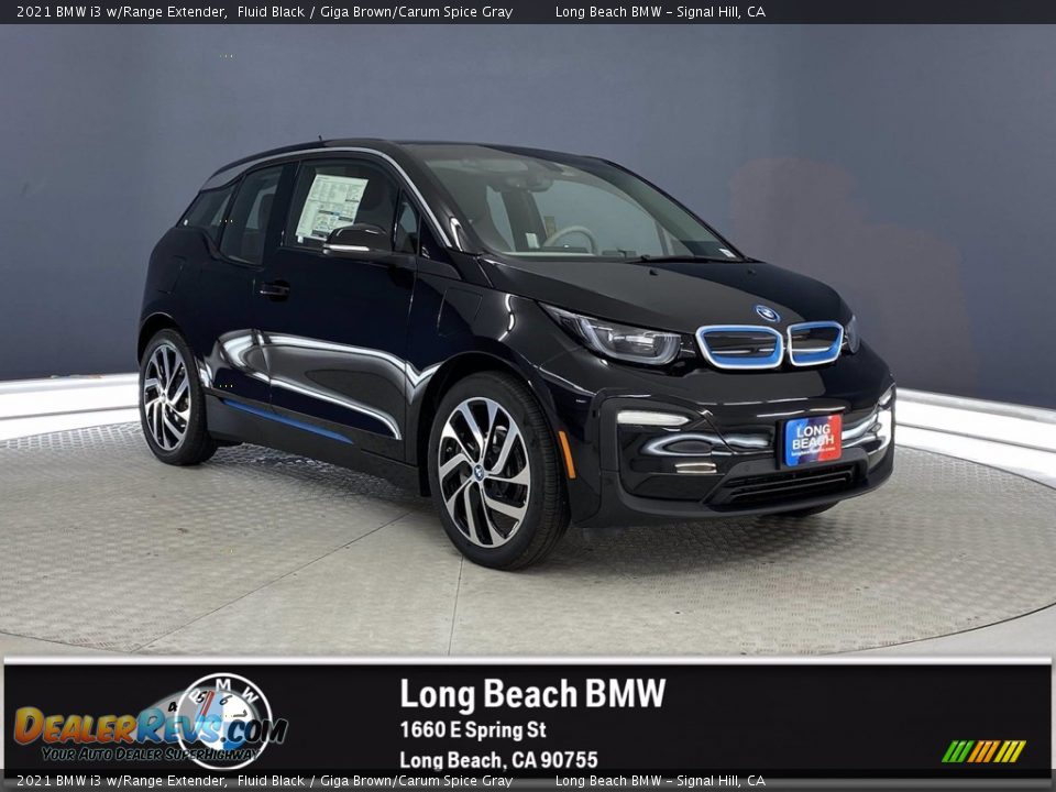 2021 BMW i3 w/Range Extender Fluid Black / Giga Brown/Carum Spice Gray Photo #1