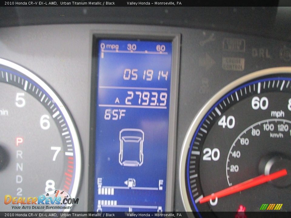 2010 Honda CR-V EX-L AWD Urban Titanium Metallic / Black Photo #20