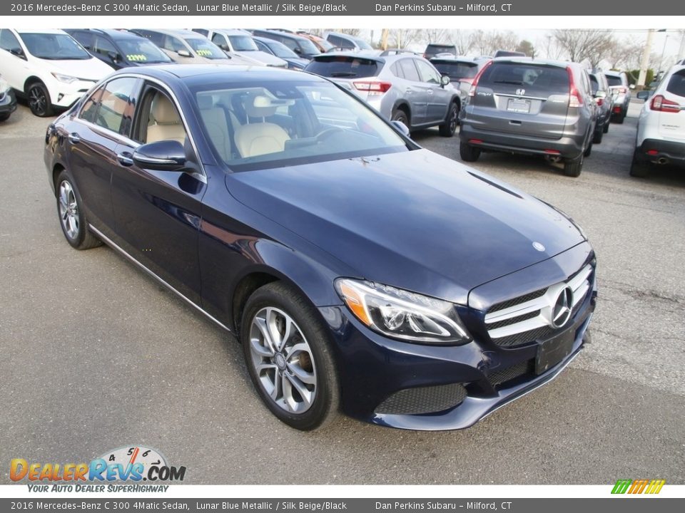 2016 Mercedes-Benz C 300 4Matic Sedan Lunar Blue Metallic / Silk Beige/Black Photo #3