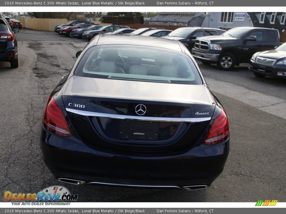 2016 Mercedes-Benz C 300 4Matic Sedan Lunar Blue Metallic / Silk Beige/Black Photo #6