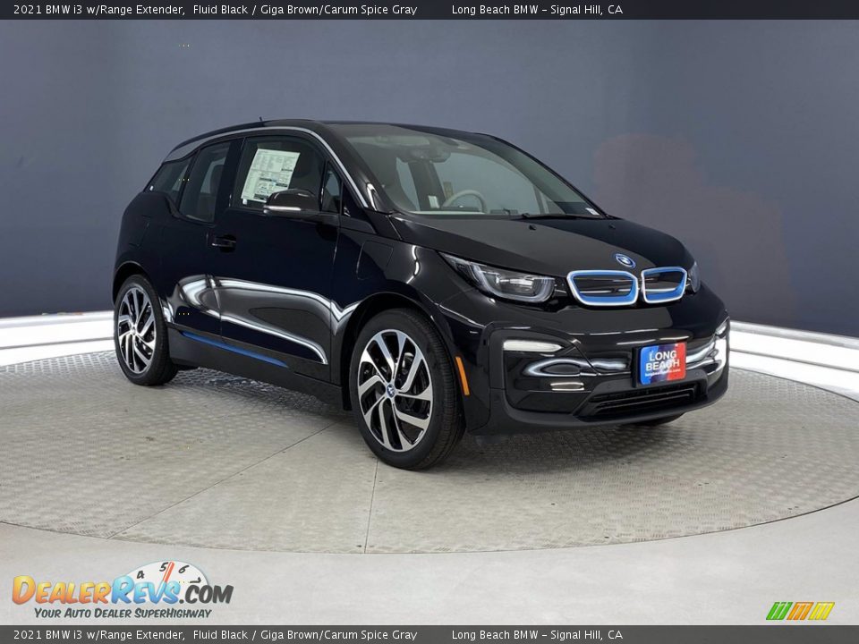 2021 BMW i3 w/Range Extender Fluid Black / Giga Brown/Carum Spice Gray Photo #26