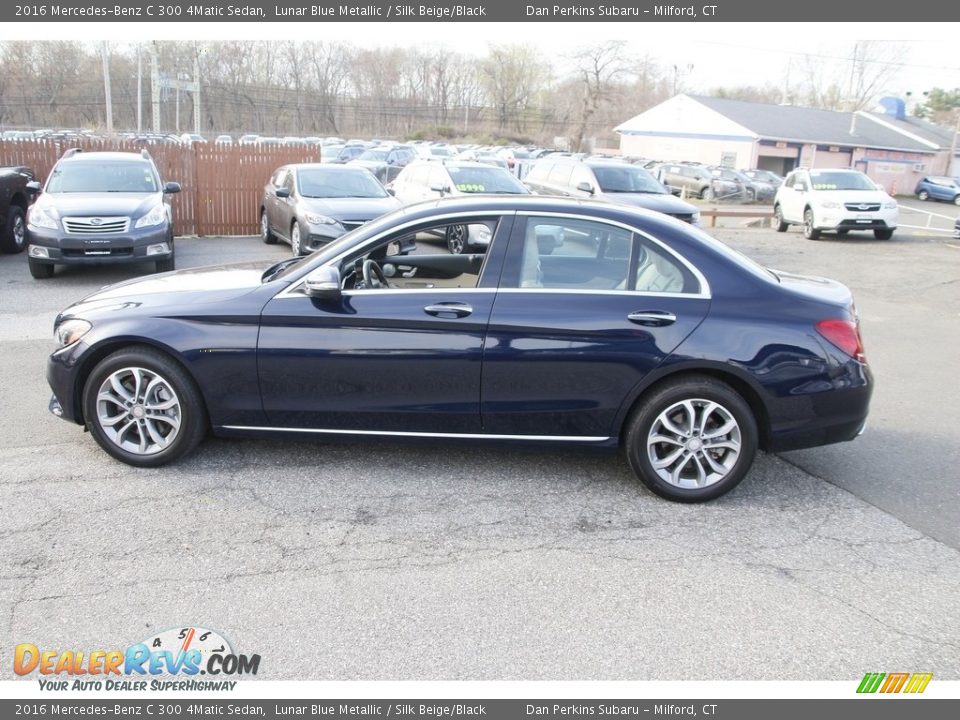 2016 Mercedes-Benz C 300 4Matic Sedan Lunar Blue Metallic / Silk Beige/Black Photo #8